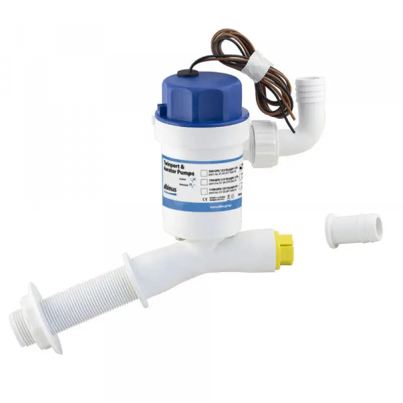 01-05-082 Albin Aerator 1100 Gph Angled Tube 12V - Livewell / Baitwell Pump