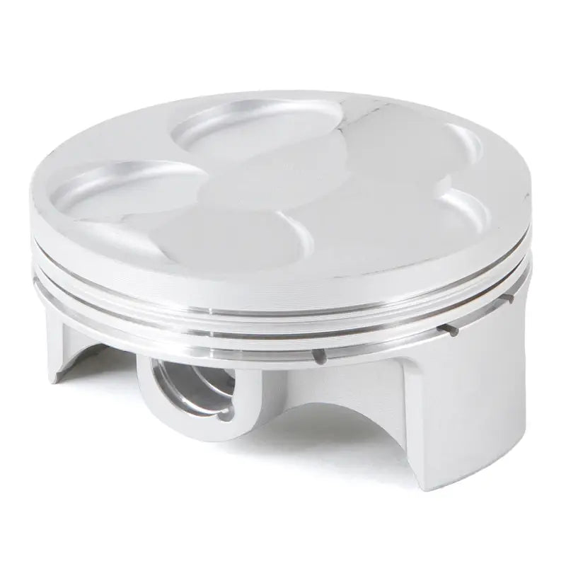 Silver forged aluminum piston kit with valve reliefs and ring grooves for Yamaha engines