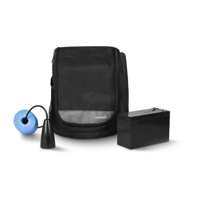 Portable fish finder kit for ice fishing from Garmin portable ice fishing gear
