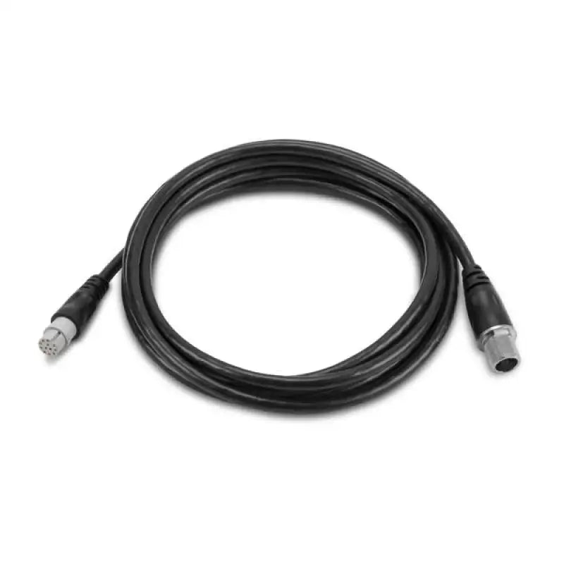 Black Garmin Fist Mic Extension Cable with circular connectors for easy connectivity