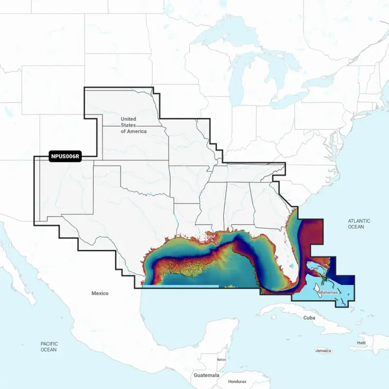Detailed map showcasing coverage of the U.S. South by the 010-C1369-40 Navionics Us006R, ideal for RV, Automotive, Powersports, off-road, marine adventures; enhances boating, fishing, cruising, Marine, AVADA - Best Sellers, Must Haves