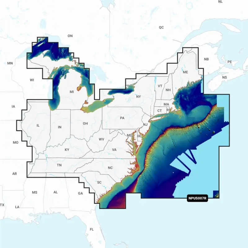 010-C1370-40 Navionics Us007R U.S. East - Marine Cartography