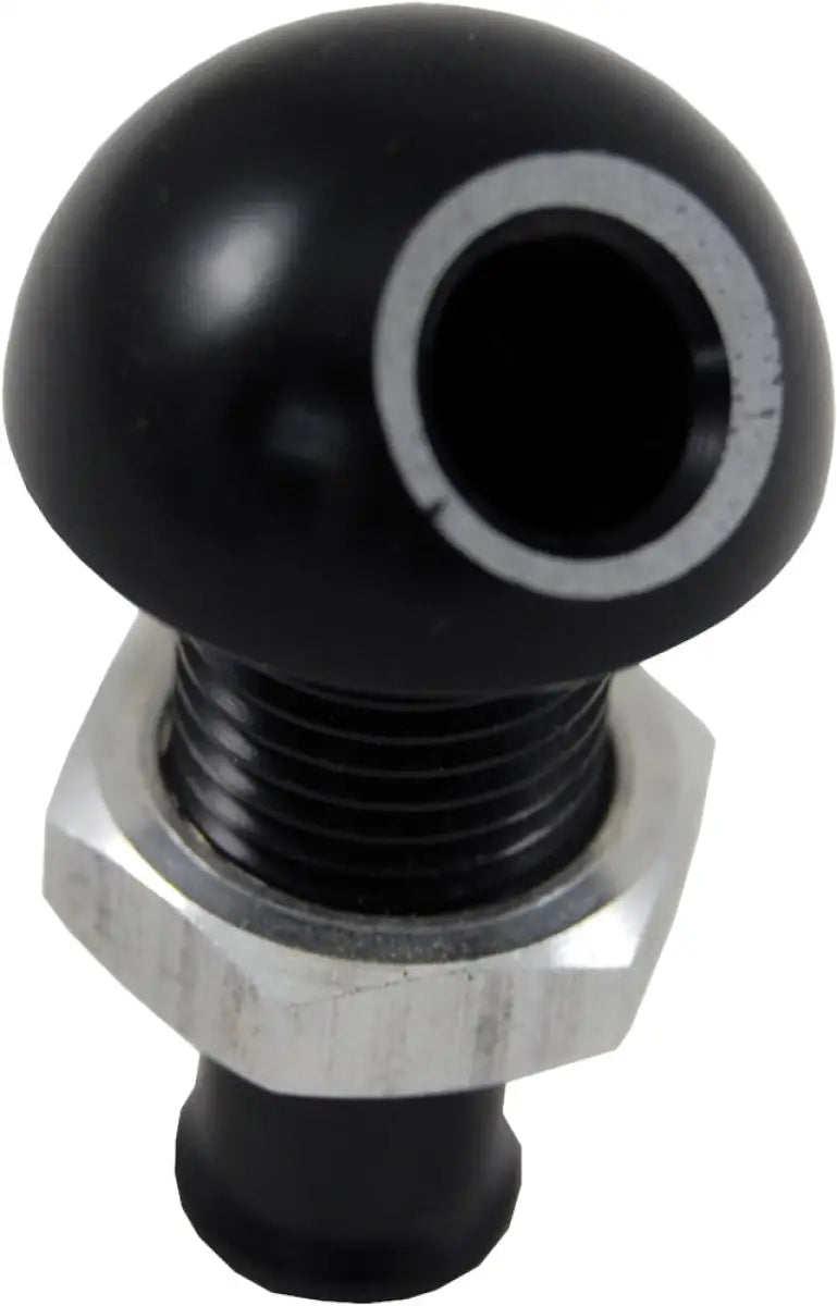 04-03-011 Billet Thru Hull Water Fitting Black 3/8’’ 45 Deg. - Thru-Hull Fittings