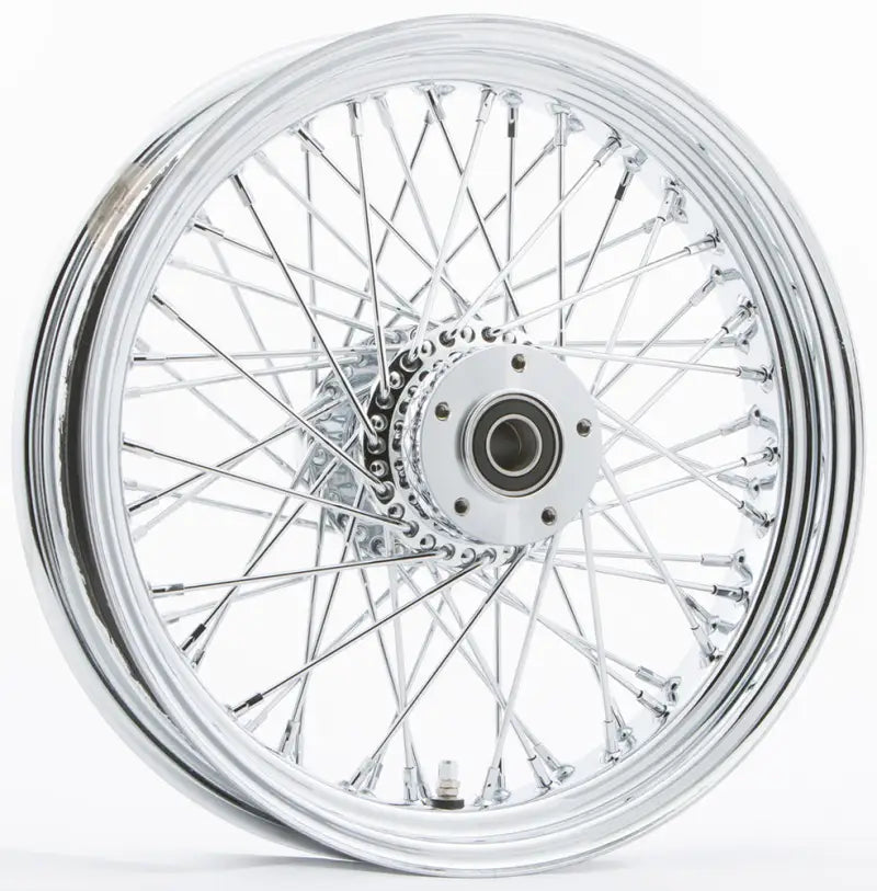051-0267 Harddrive Rr 60-Spk Chrome 16X3.5 Bt/Xl-Hub 3/4’’ Axl 00 Ltr - Factory Authorized Harley-Davidson Tire