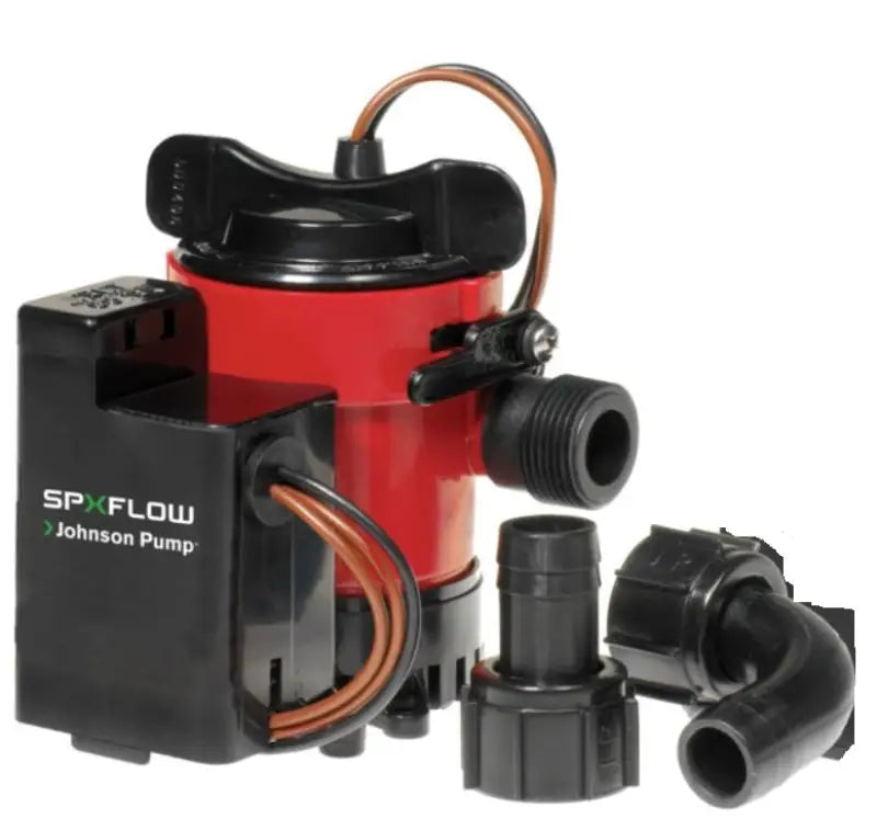 SPXFLOW Johnson Pump 05903-00 Cartridge Combo Bilge Pump 1000GPH 12V, high-capacity water removal, durable marine product.