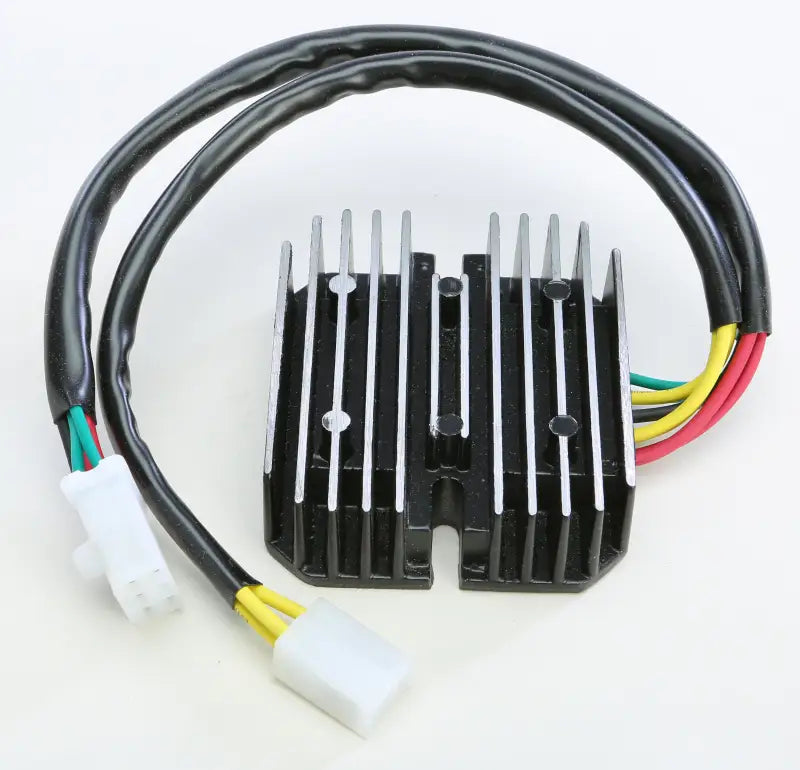 Black metal motorcycle voltage regulator with wiring harnesses for rectifier regulator RV parts