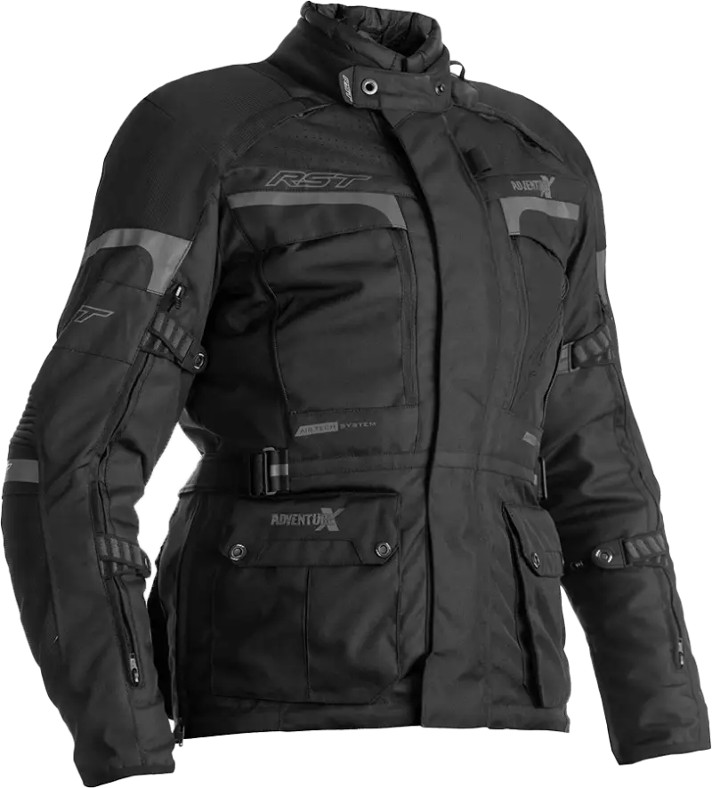 102380BLK-12 Rst Ladies Pro Series Adventure-X Ce Jacket Black/Blk Txtl Md - RV and Auto Parts