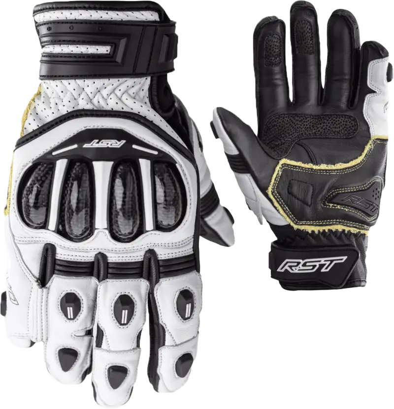 102667WHI-10 Rst Tractech Evo 4 Short Ce Glove White/White/Black Lg - RV and Auto Parts