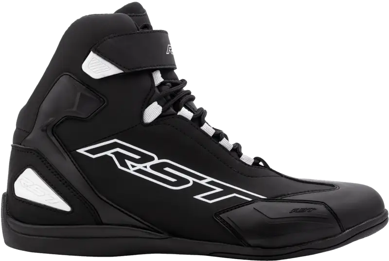 103053BLK-46 Rst Sabre Moto Shoe Ce Boot Black / Black / White Sz 12 - RV and Auto Parts