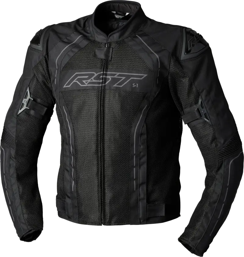 103117BLK-38 Rst S1 Mesh Ce Jacket Black/Black Textile Xs - RV and Auto Parts