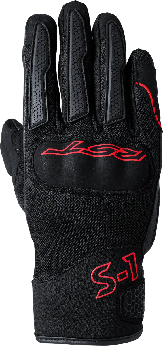 103182RED-12 Rst S1 Mesh Ce Glove Black/Red 2Xl - RV and Auto Parts