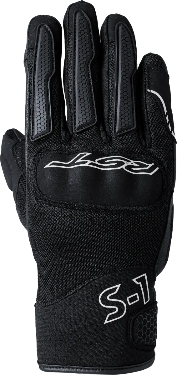 103182WHI-09 Rst S1 Mesh Ce Glove Black/Black/White Md - RV and Auto Parts