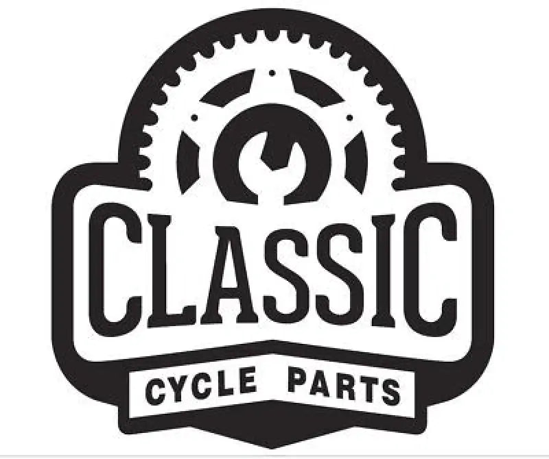 Black and white Lindby engine guard logo with bicycle parts for Dyna models