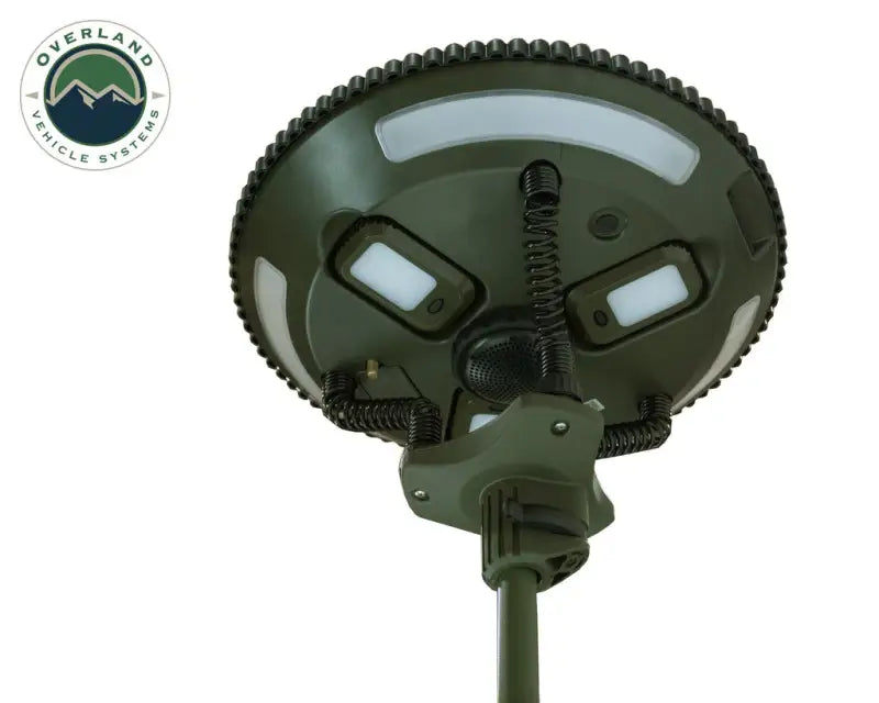 Overland Vehicle Systems 15049901 Overland Vcl Wild Land Camping Gear with Ufo Solar technology, designed for wilderness camping, displaying the underside view.