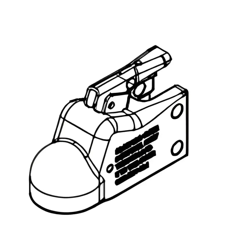 Image of the 15791-97 Demco Metal Latch 2.313 Cast Coupler, a high-quality metal construction device designed for secure trailer towing with a precise 2.313 cast and enhanced safety features.