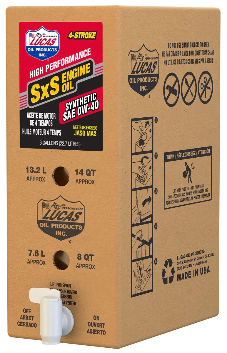 18046 Sxs Synthetic Engine Oil 0w40 6 Gal Bib