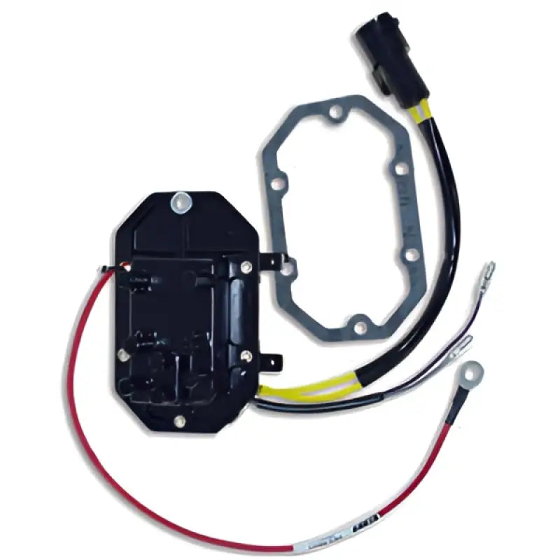 Black and red CDI Electron volt reg looper 35A ignition module with yellow wires