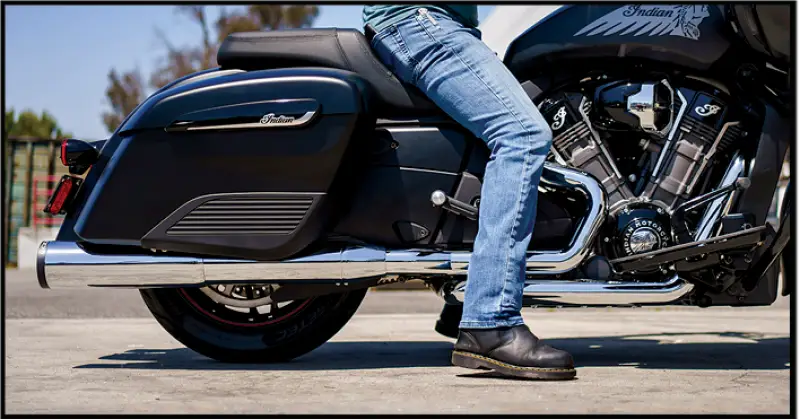 2 Step 4.5" Straight Slip Ons Indian Chrome