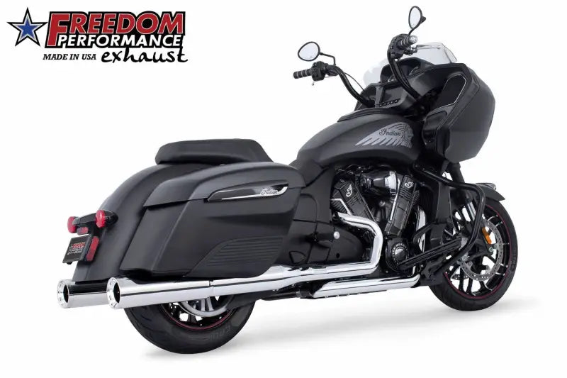 FREEDOM 2 Step 4.5" Straight Slip Ons Indian Chrome