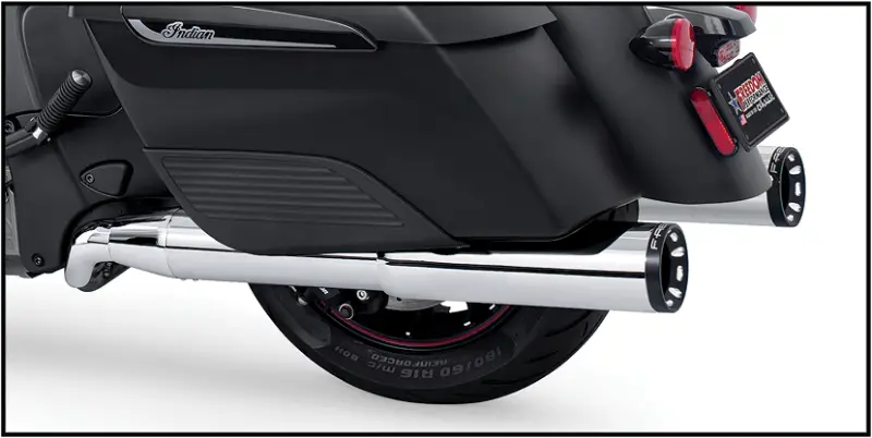 2 Step 4.5" Straight Slip Ons Indian Chrome
