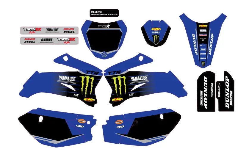 D-COR 20-50-113 Complete Kit 23 Blue Mey Ttr 110 Blk Bg