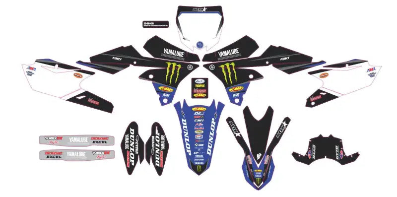 D-COR 20-50-479 Complete Kit 19 Star Yam Yzf 450 White Bg
