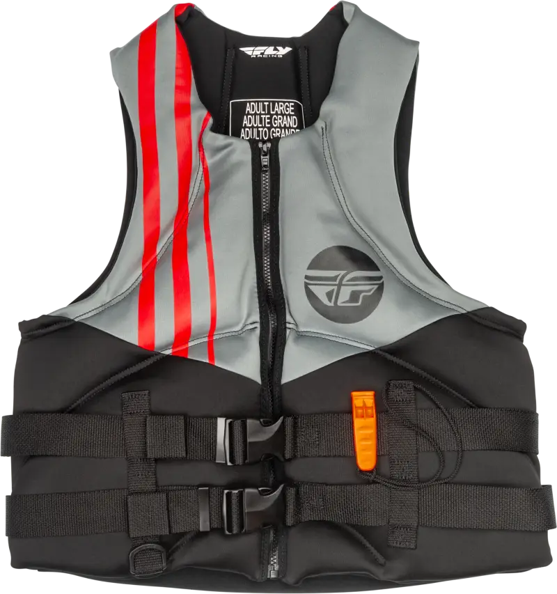 221-304003X Neoprene Flotation Vest Black/Grey/Red 3x - Floatation