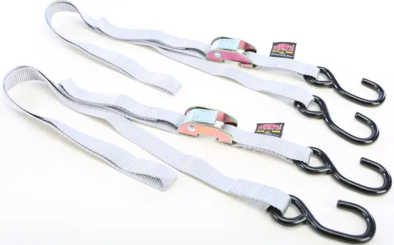 22264 Powertye Tie-Down Cam S-Hook 1"X5.5' Silver Pair