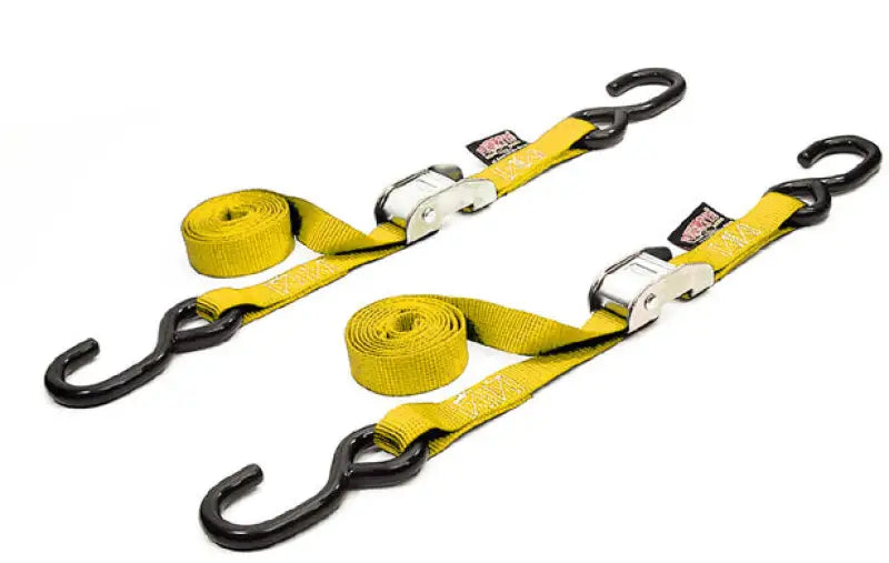 22268 Powertye Tie-Down Cam S-Hook 1"X5.5' Yellow Pair