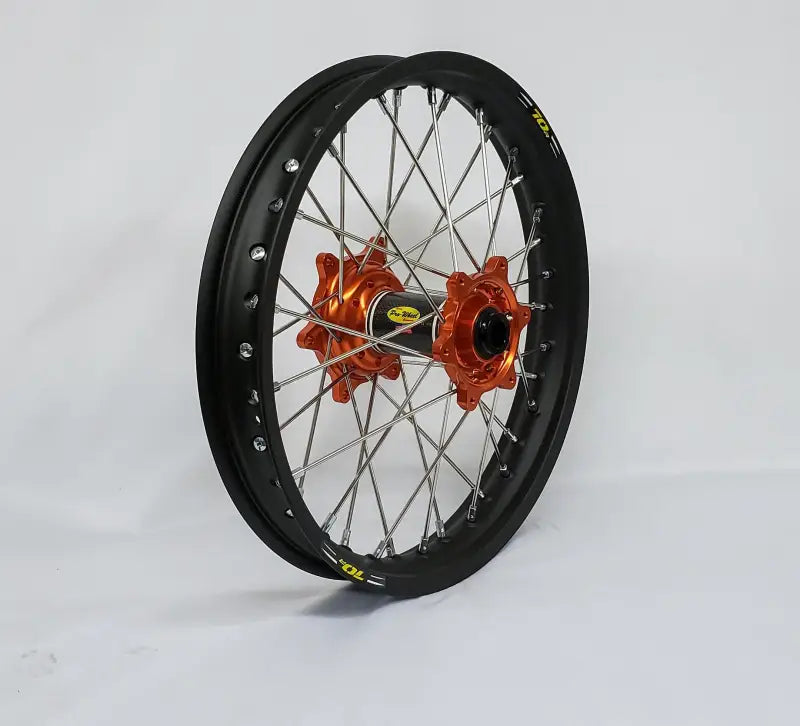 24-3073211 Pro-Wheel Wheel Rear 1.60X14 Blue Hub Blk Rim/Sil Spoke/Sil Nipple - RV and Auto Parts