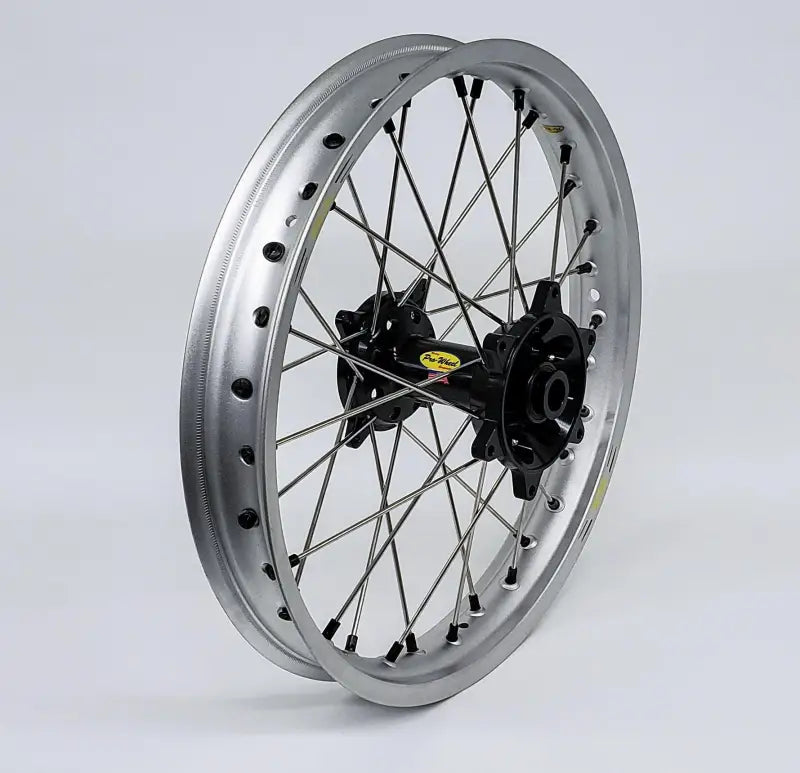 24-4582112 Pro-Wheel Wheel Rear 2.15X18 Black Hub Sil Rim/Sil Spoke/Blk Nipple - RV and Auto Parts