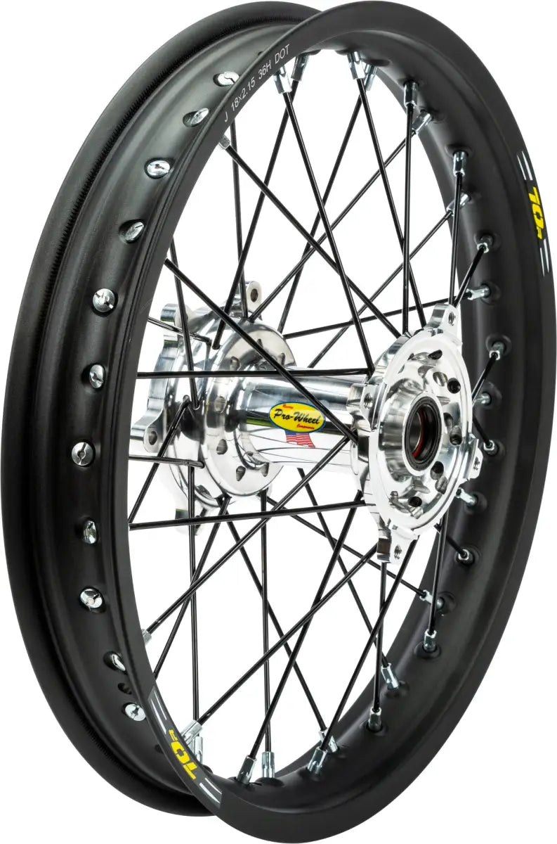 24-5101221 Pro-Wheel Wheel Rear 1.85X19 Silver Hub Blk Rim/Blk Spoke/Sil Nipple - RV and Auto Parts