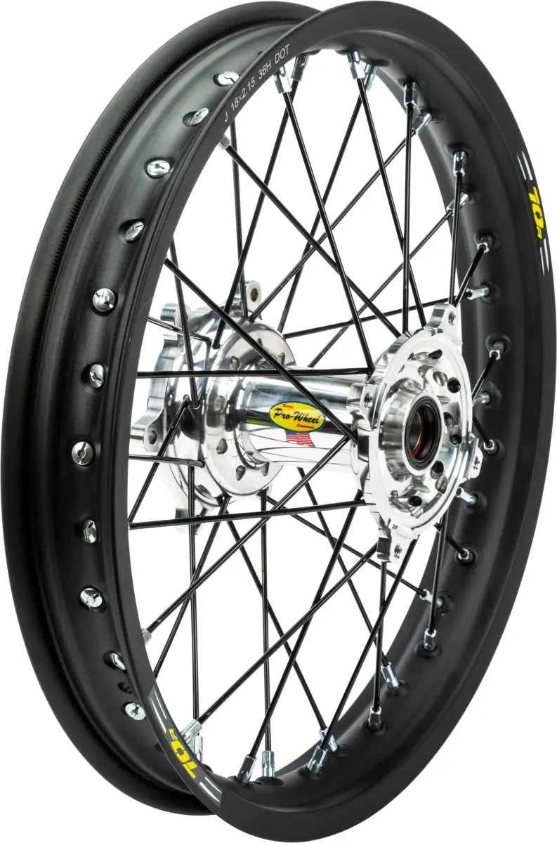 24-5901221 Pro-Wheel Wheel Rear 1.85X19 Silver Hub Blk Rim/Blk Spoke/Sil Nipple - RV and Auto Parts