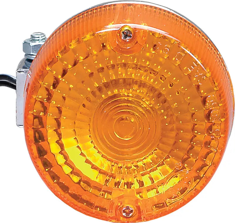 Round amber motorcycle turn signal for K&S 25-1056 turn signal assembly replacement