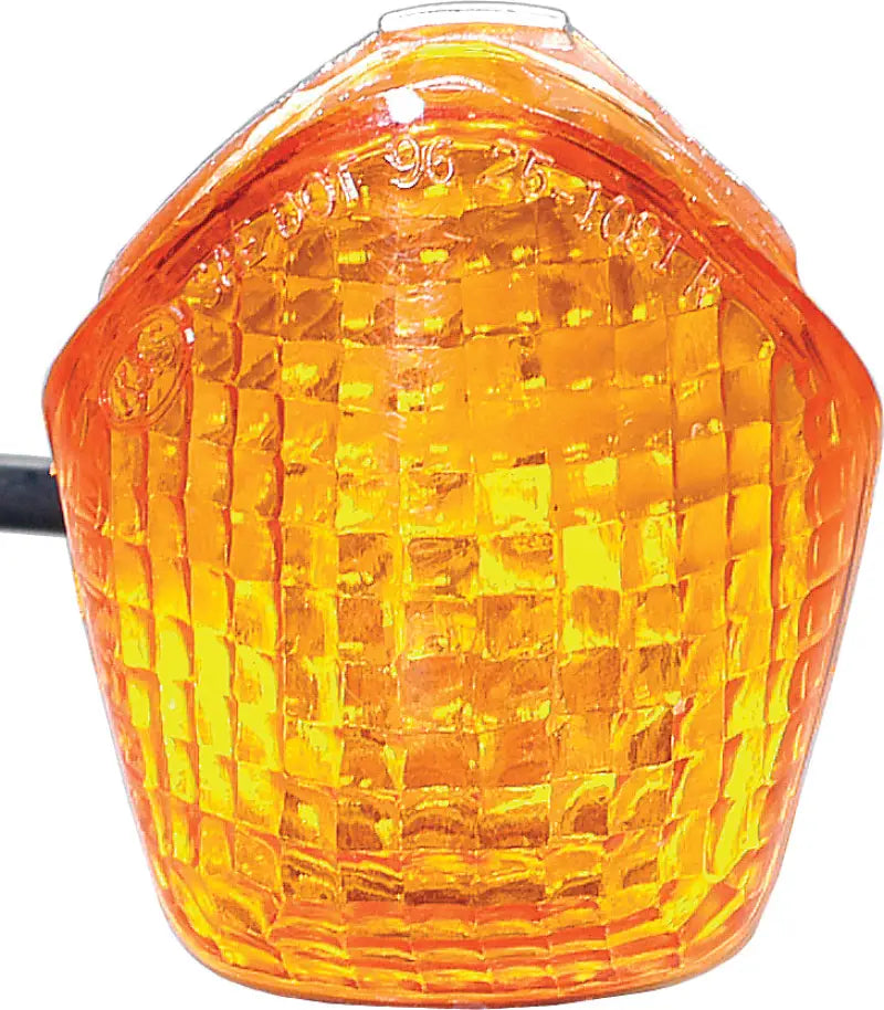 Orange textured plastic turn signal lens for 25-1081 turn signal assembly K&S front right
