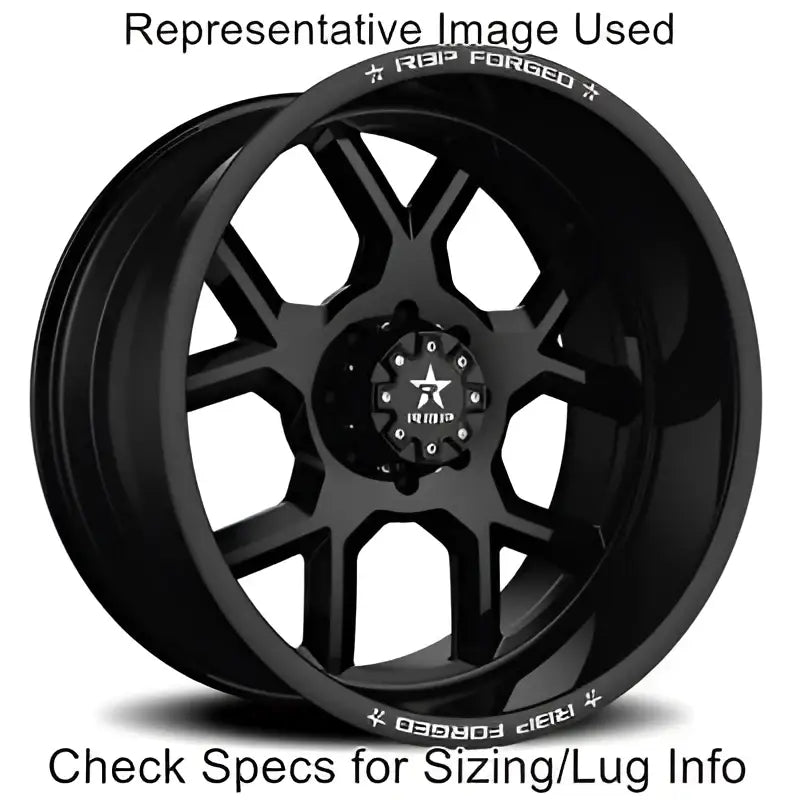 Matte black RBP Ar-15 22x12 forged wheel with star design