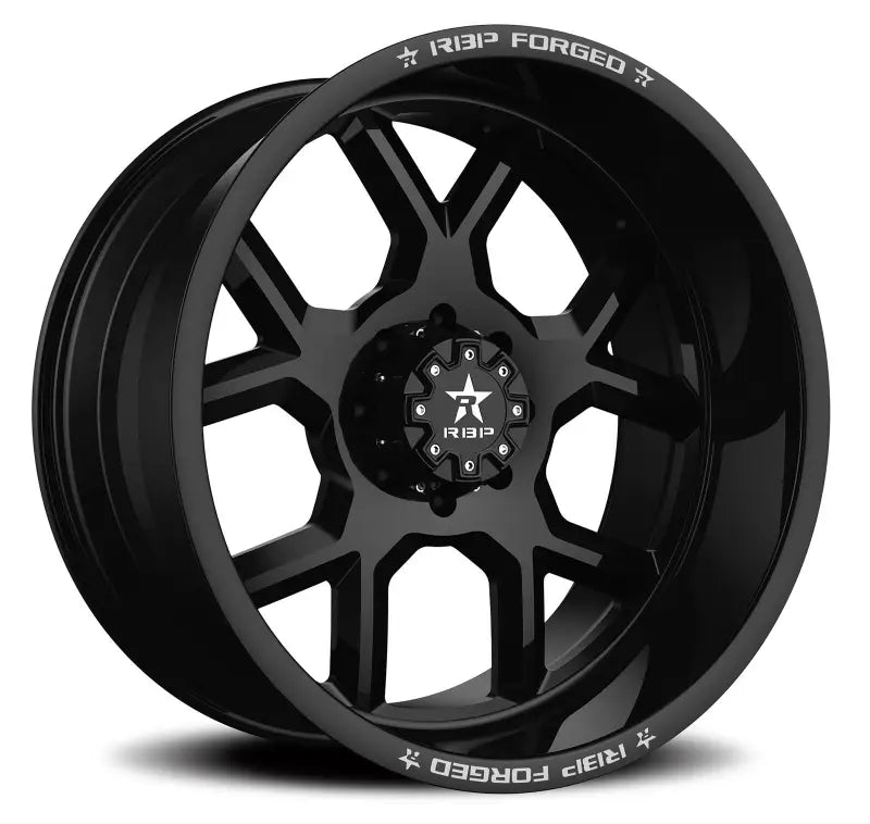 Matte black RBP Ar-15 22x12 forged wheel with star design