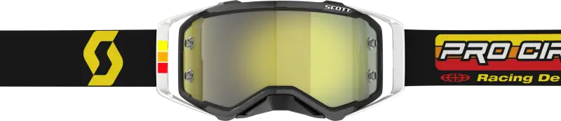 285540-1007289 Scott Prospect Pro Circuit Goggle Black/White Yellow Chrome Work