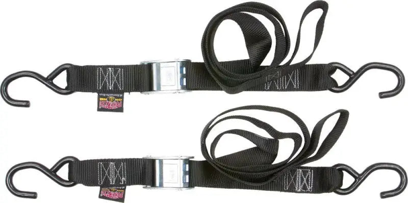 28629LOGO Powertye Tie-Down Cam S-Hook 1.5 InchX6' Orange Pair - RV and Auto Parts