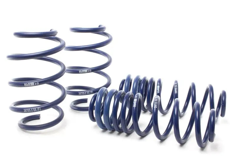 Blue coil springs from H&R Sport Spring for enhanced car performance