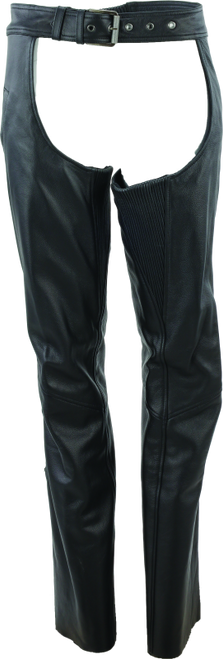 River Road Plains Leather Chaps Black Womens - Large - 094427