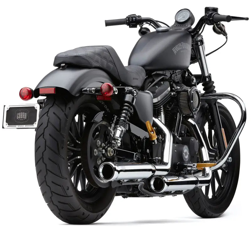 3" Nh Series Slip Ons Chrome Sportster 14 22 - COBRA