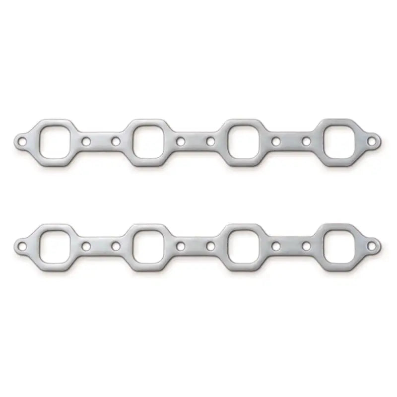 Two silver Remflex FR gasket exhaust manifold gaskets with 3 inch bolt spacing for reliable seal