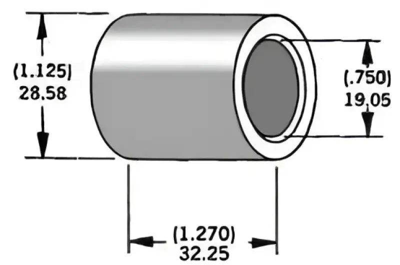 339303 Axle Spacer Zinc 43684 86 3/4"X1.27"