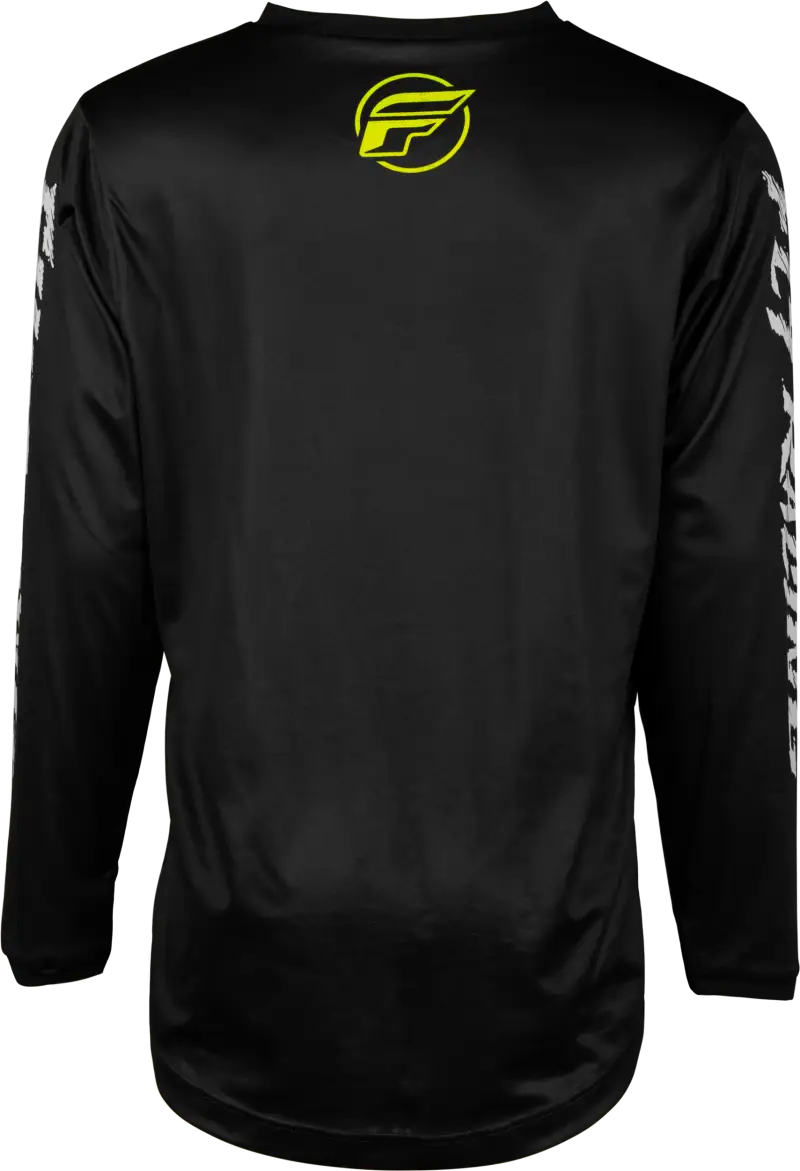 377-224YM Youth F 16 Jersey Black/Neon Green/Light Grey Ym - RV and Auto Parts