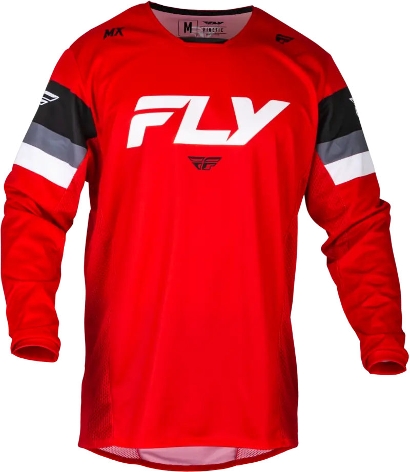 377-422M Kinetic Prix Jersey Red/Grey/White Md - RV and Auto Parts