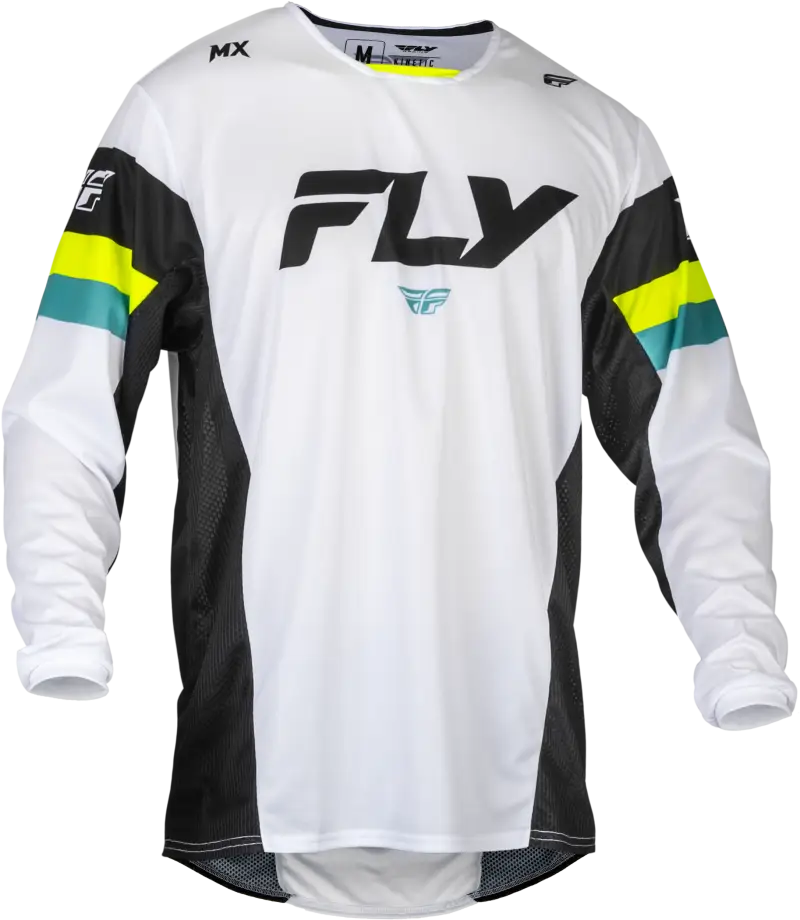 377-4232X Kinetic Prix Jersey White/Black/Hi Vis 2x - RV and Auto Parts