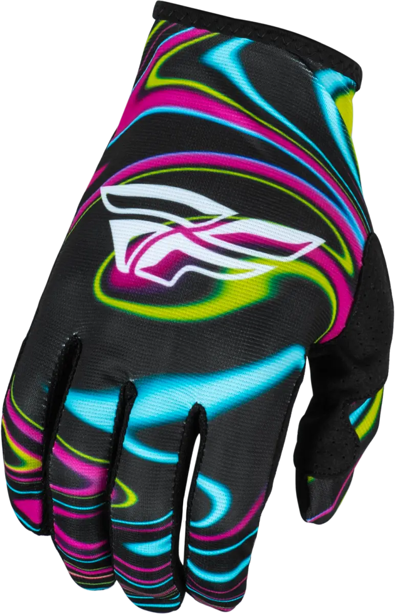 377-743YM Youth Lite Warped Gloves Black/Pink/Electric Blue Ym - RV and Auto Parts