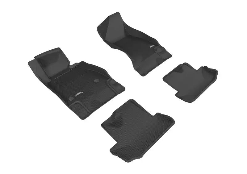 3D MAXpider black Kagu 1st and 2nd row floormats for Chevrolet Camaro