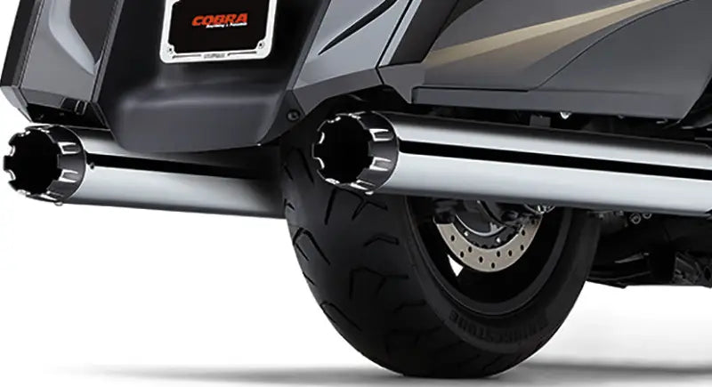 4" Slip On Dual Cut Tips Chr Hon Gl1800/F6b - COBRA